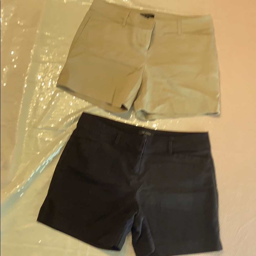 The Limited Shorts 1 pair Khaki, 1 pair Black